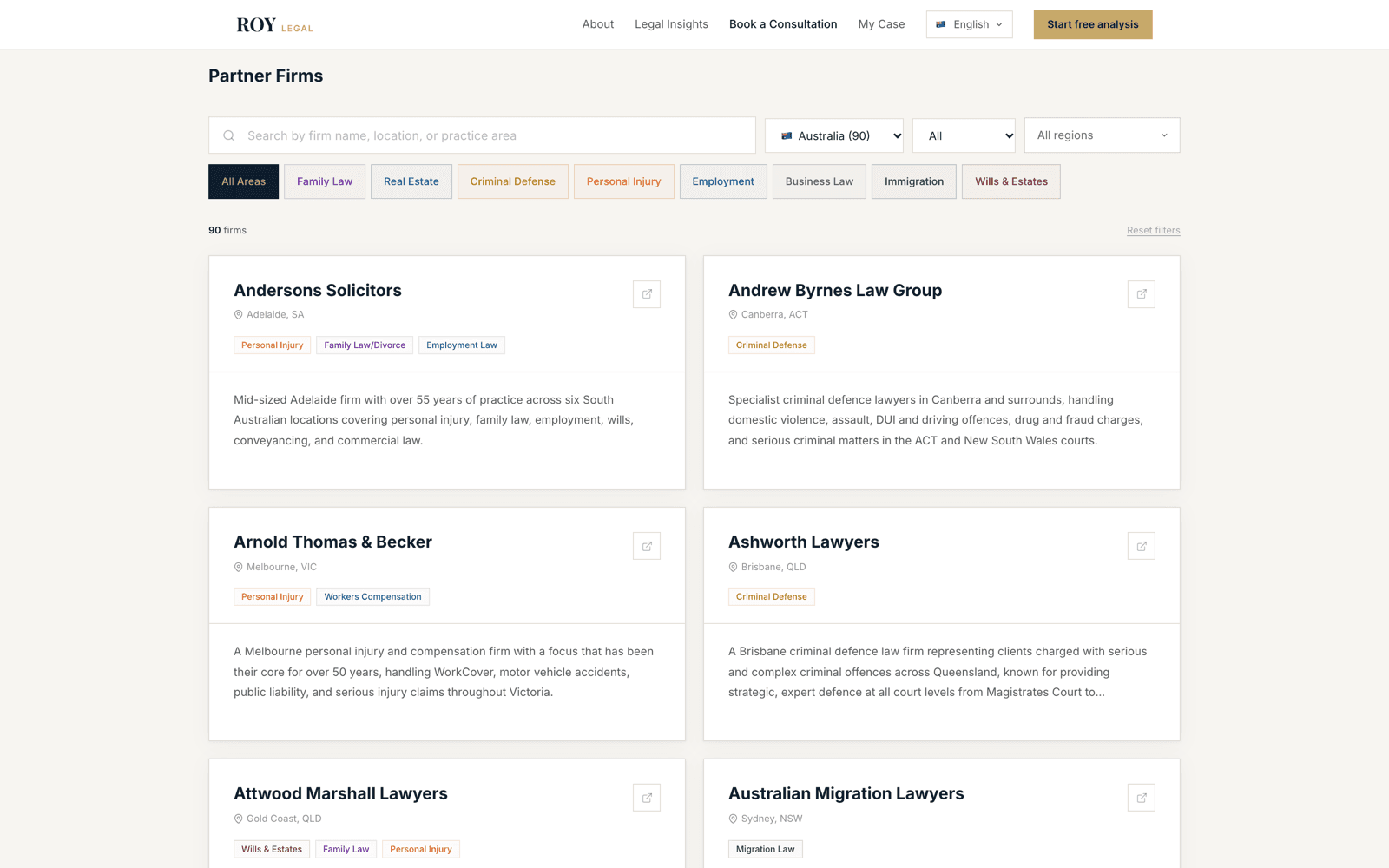 Connect with a law firm